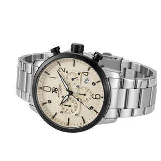 T5 Silver Silicone Black Dial Multi-Dial Chronograph Watch