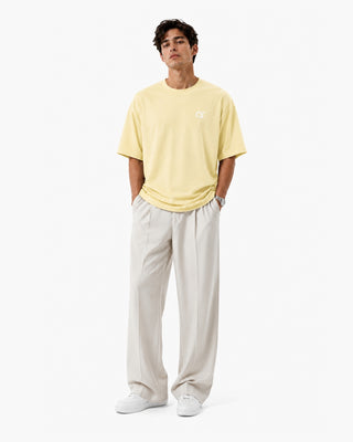 Men's CX Ribbed Motion T-Shirt in Pastel Yellow