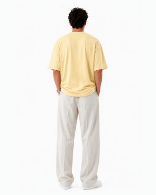 Men's CX Ribbed Motion T-Shirt in Pastel Yellow