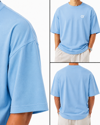 Men's CX Ribbed Motion T-Shirt in Sky Blue
