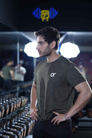 Men's Cx Raw Motion Half Sleeves T-Shirt in Black