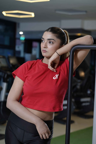 Women's Cx Periwinkle Top in Red