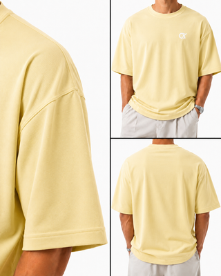 Men's CX Ribbed Motion T-Shirt in Pastel Yellow