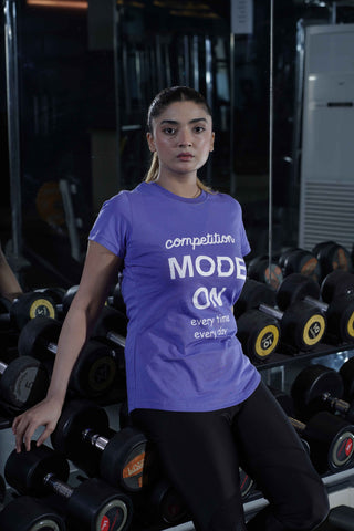 Women's Cx Level Burn Half Sleeves T-Shirt in Purple