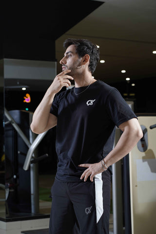 Cx Bold Black Half Sleeves T-shirt For Men