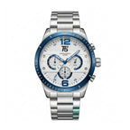 T5 Azure Bezel Silver Steel Chronograph Watch