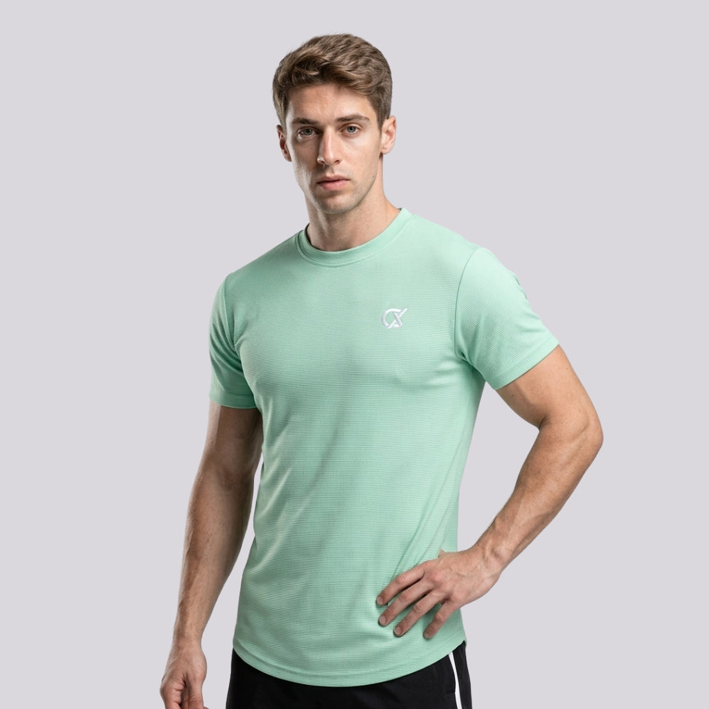 Men's CX Ribbed Motion T-Shirt in Mint Green