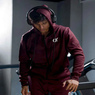 Men's CX Track Suit Cyber Boost Gear in Maroon