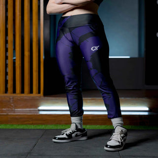 Women's CX Leggie Bra Set Nitro Dash in Black and Purple