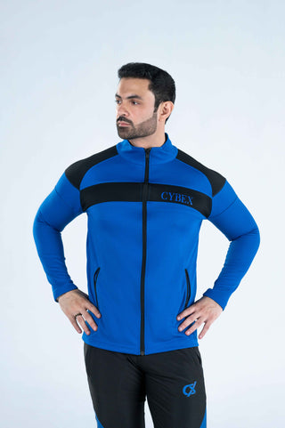 Men's CX Hyper Fit Zipper Jumper in Blue