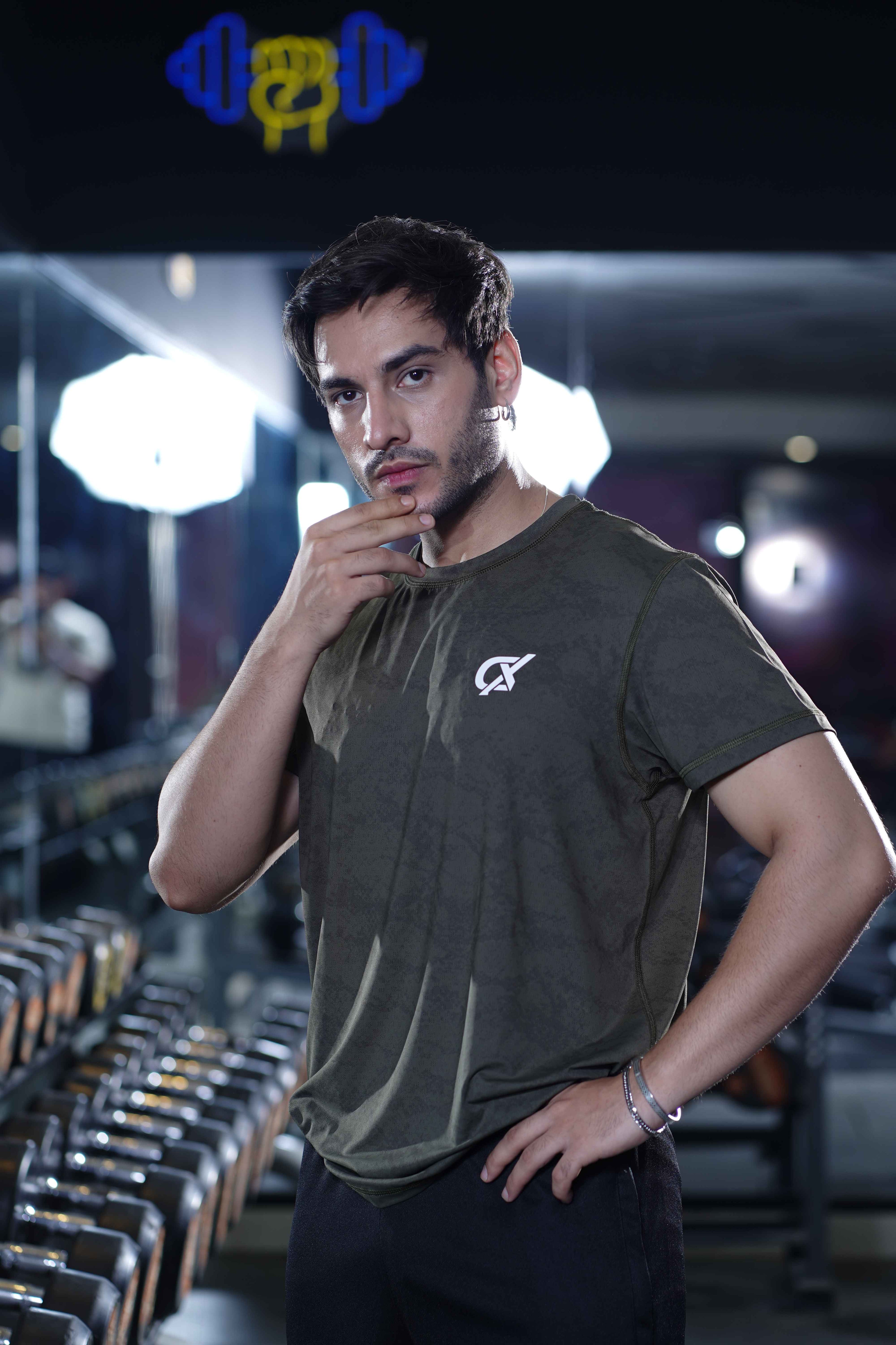 Men's Cx Raw Motion Half Sleeves T-Shirt in Black