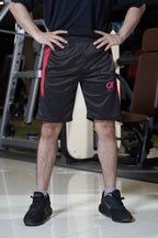 Men's Cx Rhythm Jump Short in Black with Red Panel