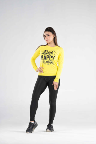 Women's CX T-Shirt Round Neck Aero Active in Yellow