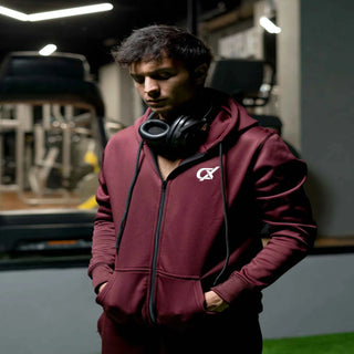 Men's CX Track Suit Cyber Boost Gear in Maroon