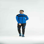 Men's CX Hyper Fit Zipper Jumper in Blue