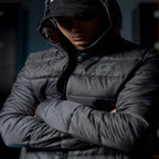 Men's CX Puffer Hooded Jacket in Black