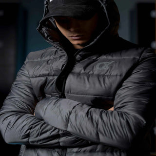 Men's CX Puffer Hooded Jacket in Black