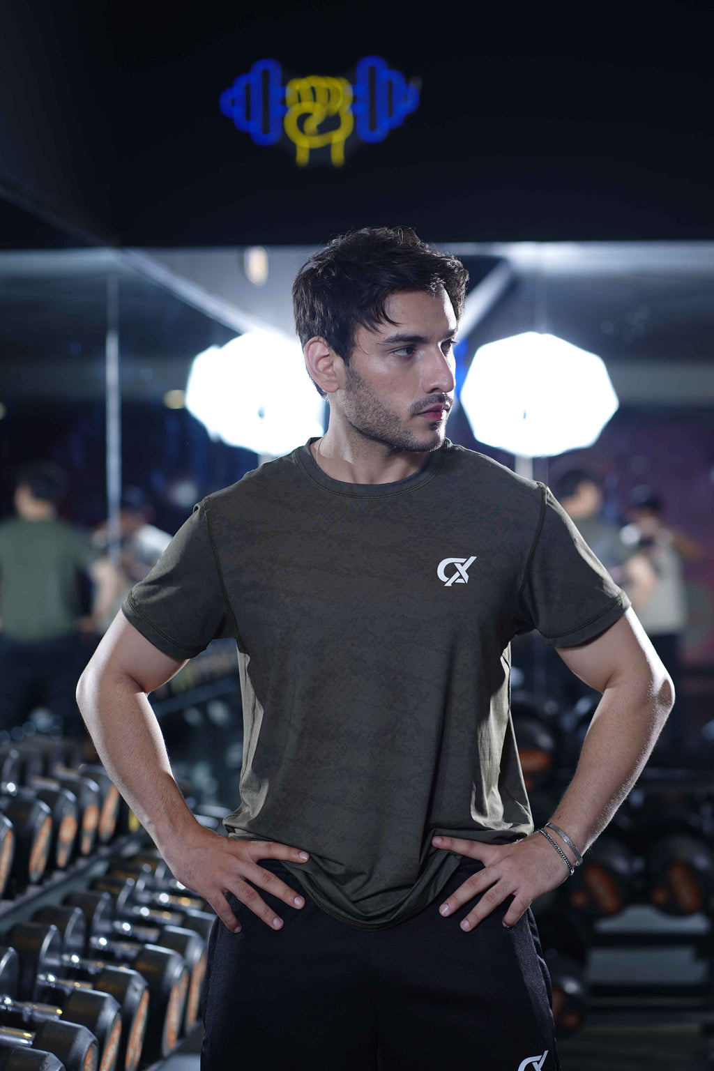 Men's Cx Raw Motion Half Sleeves T-Shirt in Black