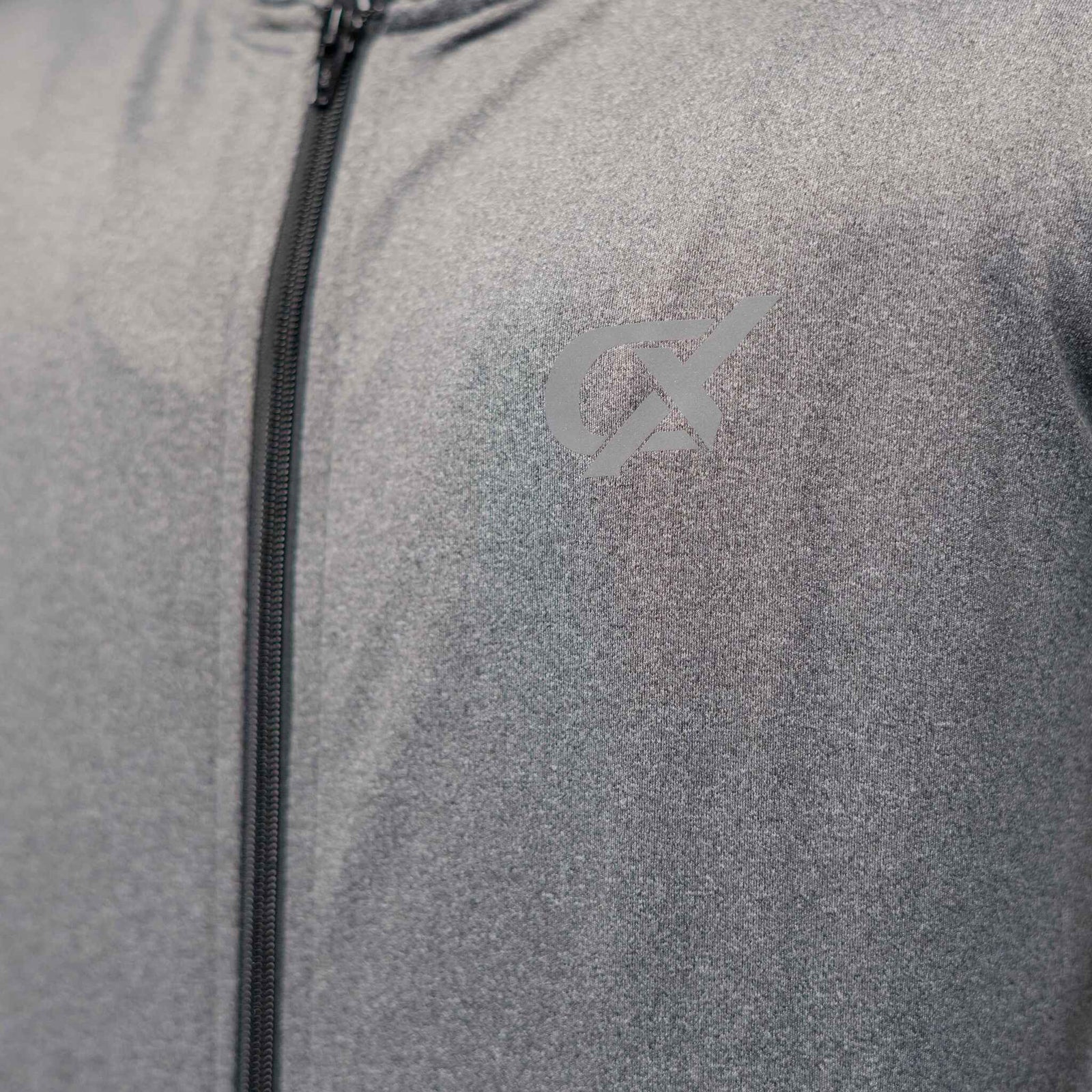 Men's CX Power Flow Zipper Hoodie in Gray