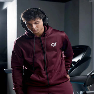 Men's CX Track Suit Cyber Boost Gear in Maroon