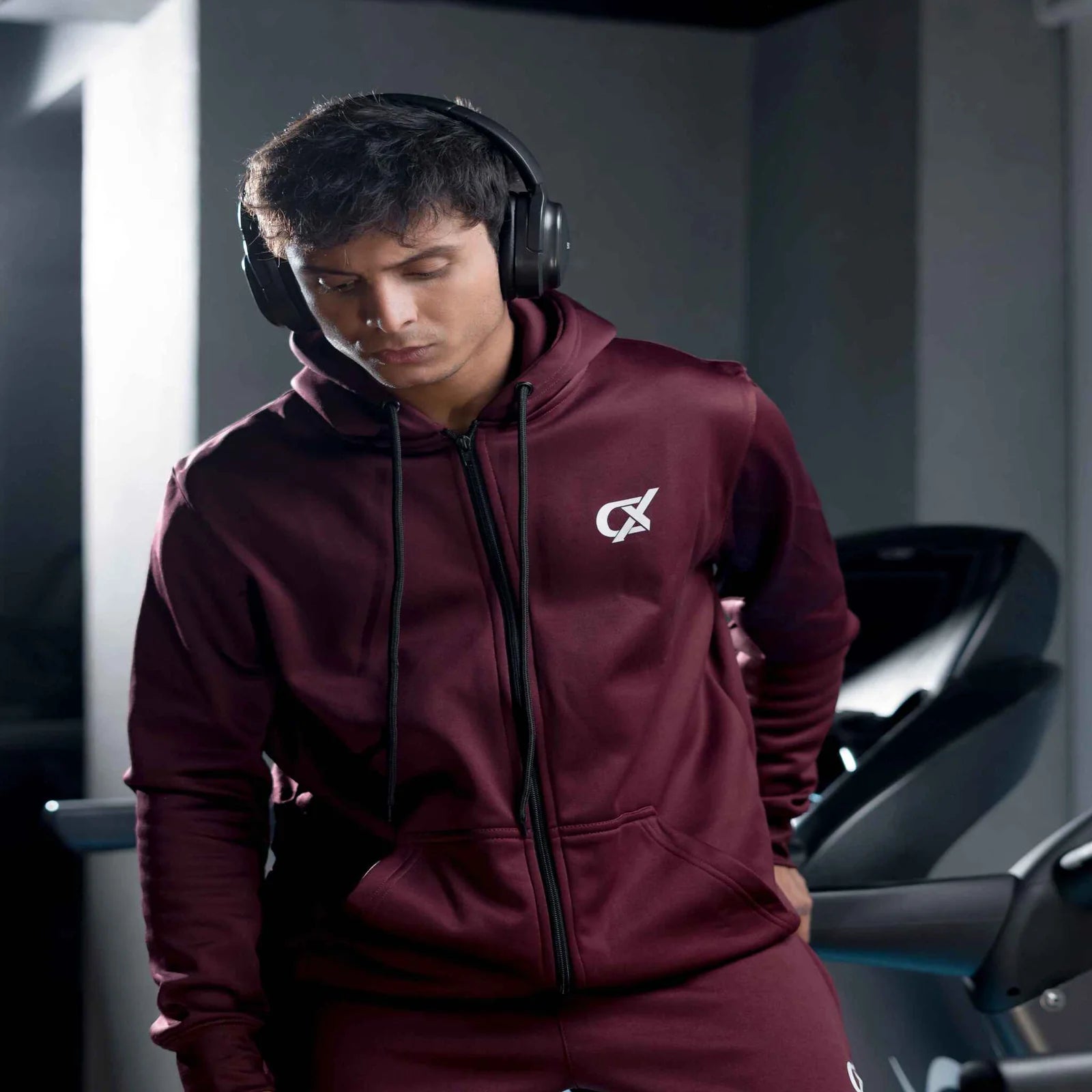 Men's CX Track Suit Cyber Boost Gear in Maroon