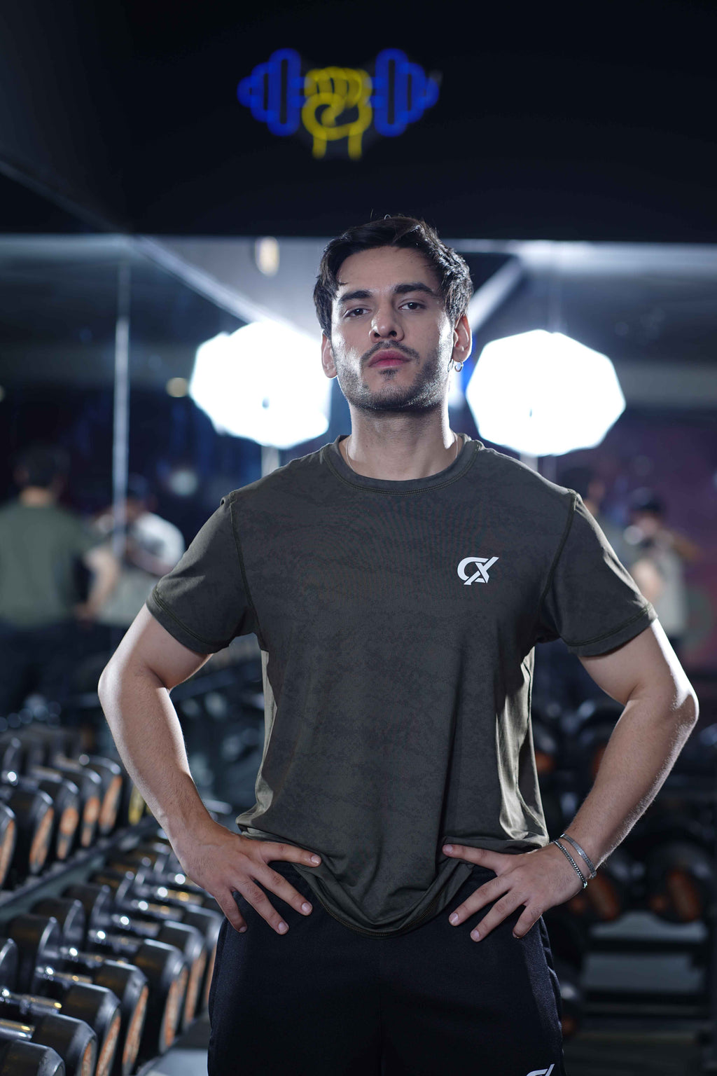 Men's Cx Raw Motion Half Sleeves T-Shirt in Black