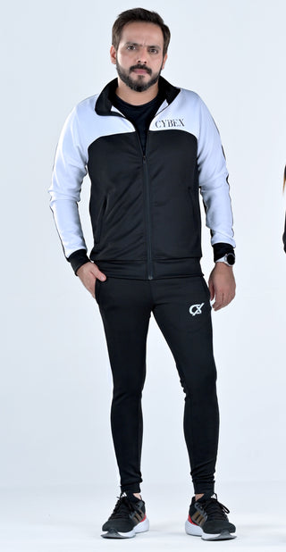 Unisex CX Track Suits Power Flow Gear in Black with White Panels