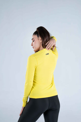 Women's CX T-Shirt Round Neck Aero Active in Yellow