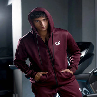 Men's CX Track Suit Cyber Boost Gear in Maroon