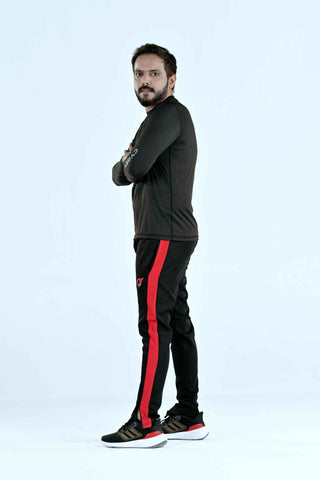 Men's CX Trouser Aero Boost in Black with Red Panel