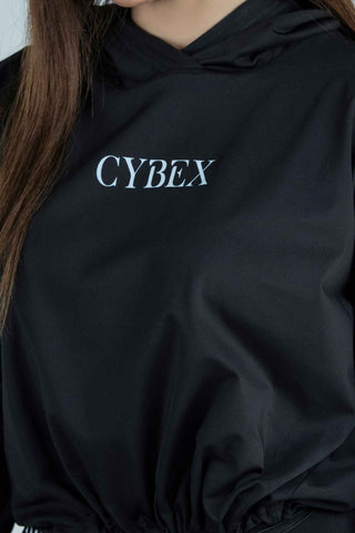 Women's CX Crop Hoodie Hyper Flex in Black