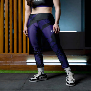 Women's CX Leggie Bra Set Nitro Dash in Black and Purple