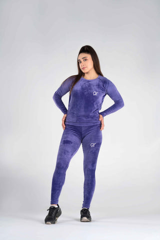 Women's Velour Flex Fit T-Shirt in Purple