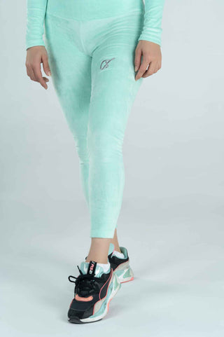 Women's Velour Flex Fit T-Shirt in Sea Green