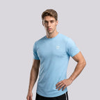 Men's CX Ribbed Motion T-Shirt in Sky Blue