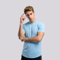 Men's CX Ribbed Motion T-Shirt in Sky Blue