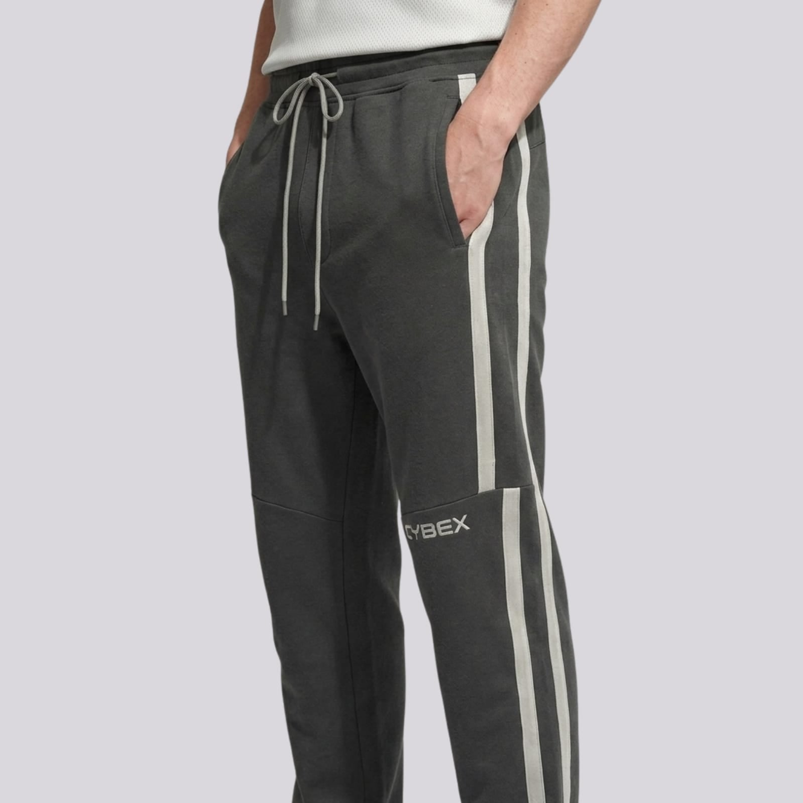 Men's CX Stripe Track Trouser in Charcoal