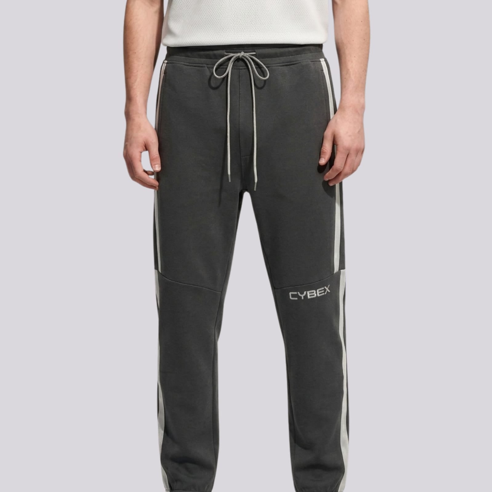 Men's CX Stripe Track Trouser in Charcoal