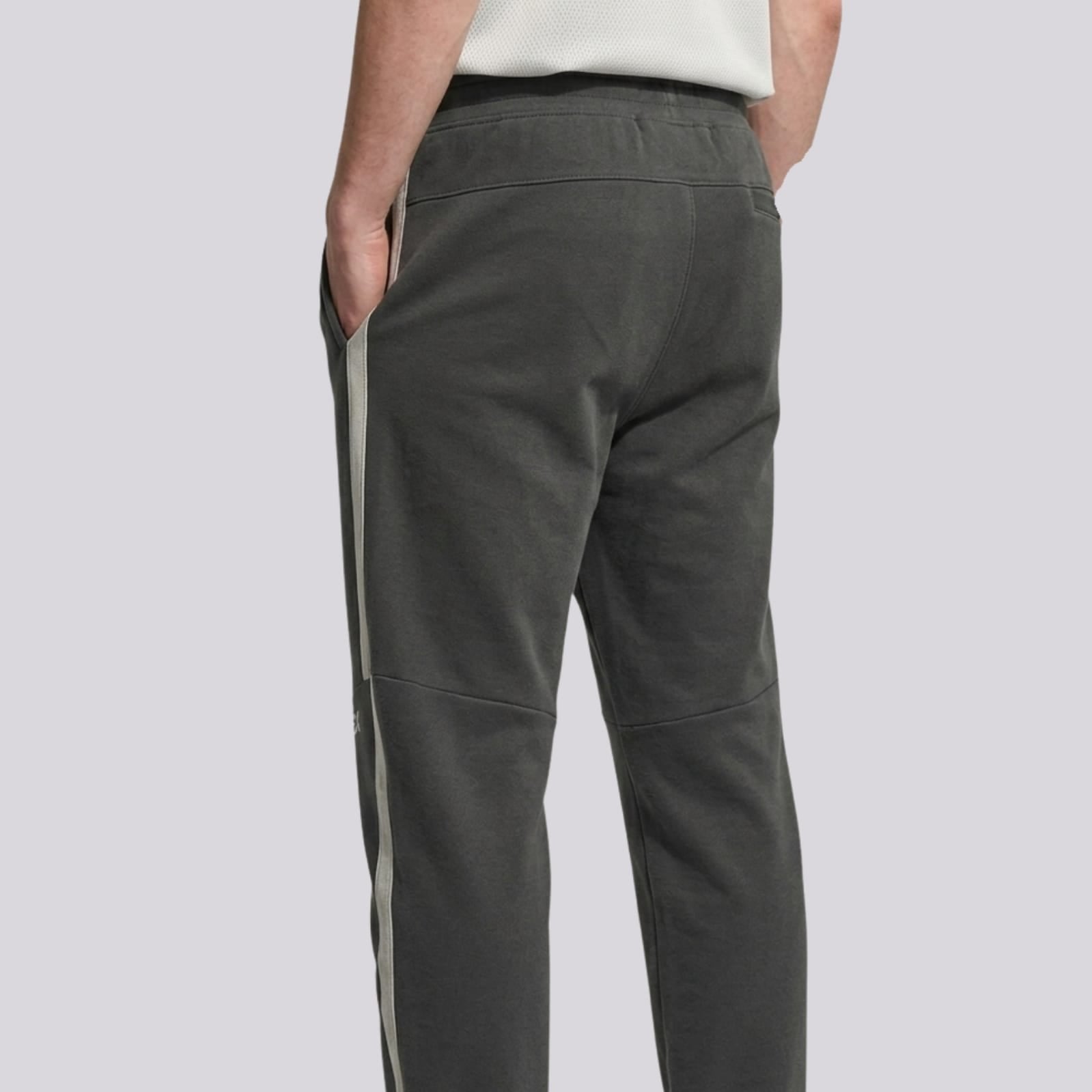 Men's CX Stripe Track Trouser in Charcoal