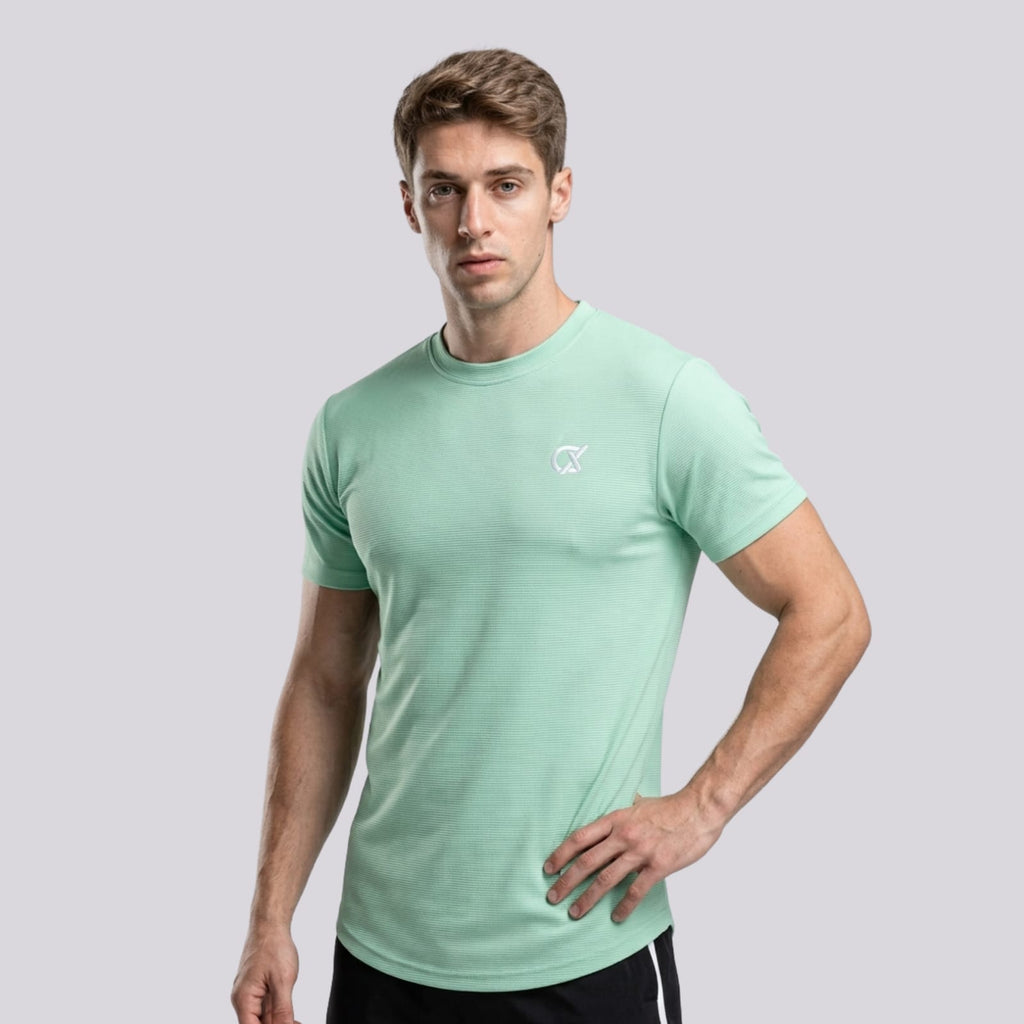 Men's CX Ribbed Motion T-Shirt in Mint Green