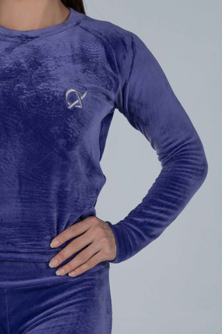 Women's Velour Flex Fit T-Shirt in Purple