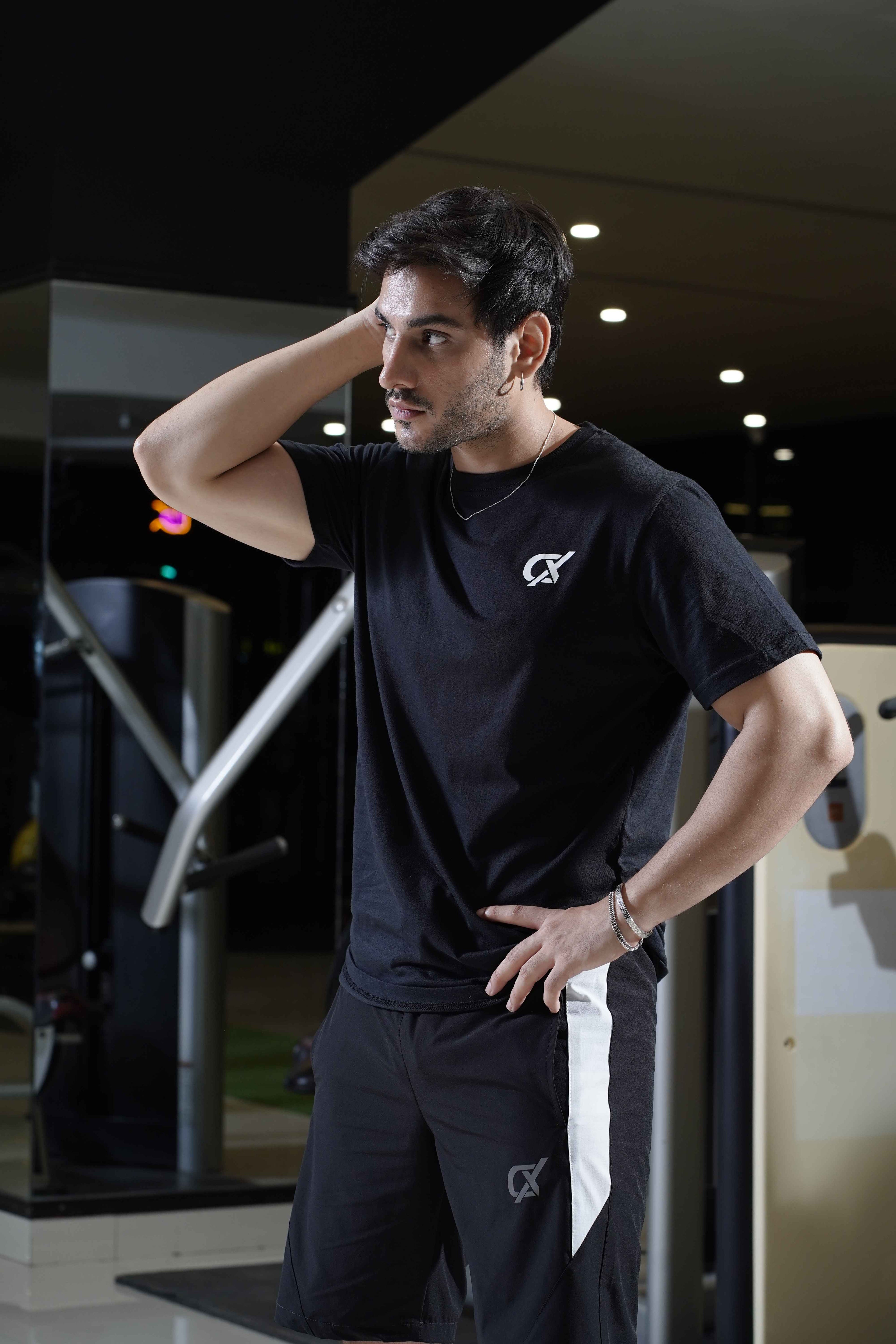 Cx Bold Black Half Sleeves T-shirt For Men