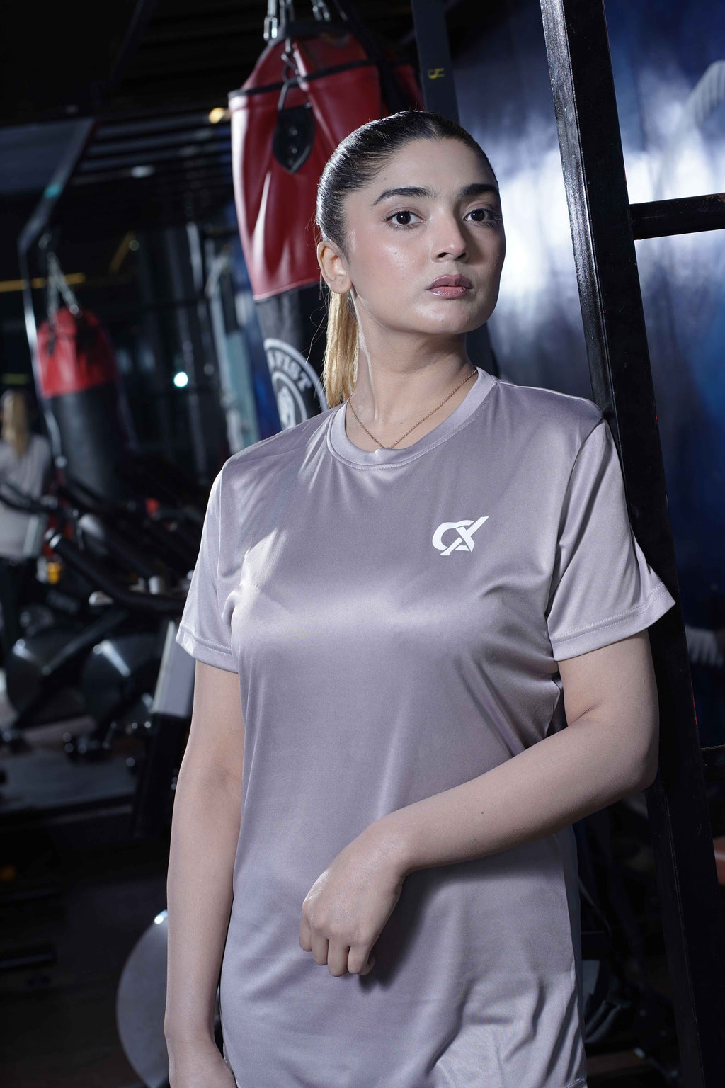 Women's Cx Heat Shift Half Sleeves T-Shirt in Gray