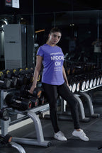 Women's Cx Level Burn Half Sleeves T-Shirt in Purple