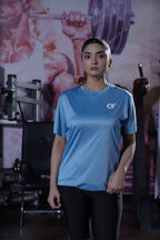 Women's Cx Heat Shift Half Sleeves T-Shirt in Blue