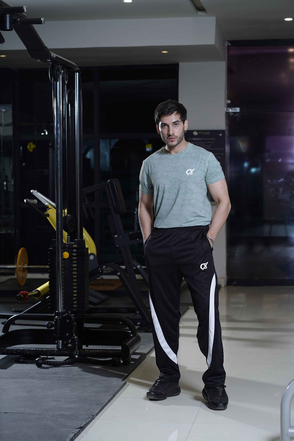 Men's Cx Raw Motion Half Sleeves T-Shirt in Black