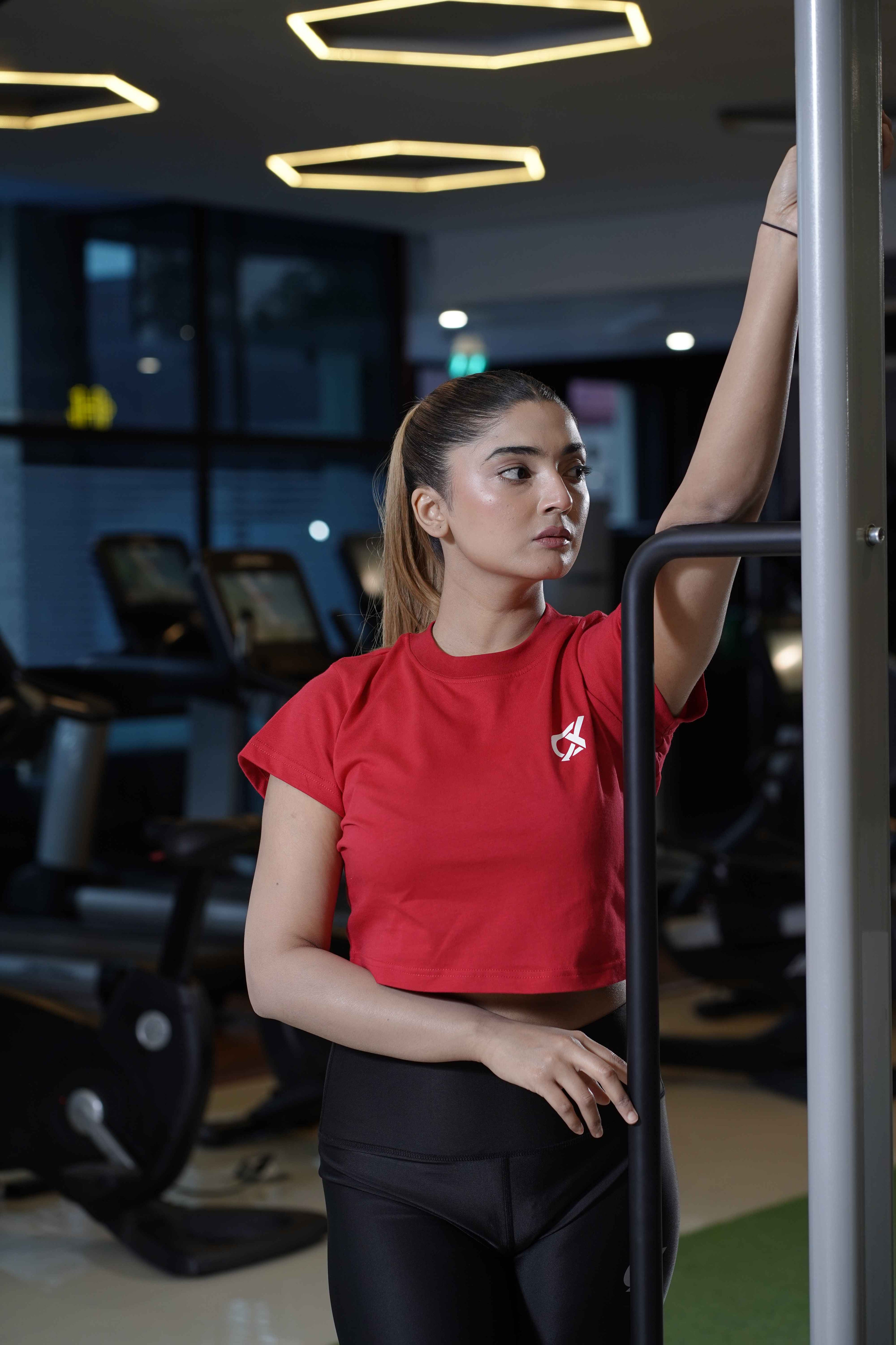 Women's Cx Periwinkle Top in Red