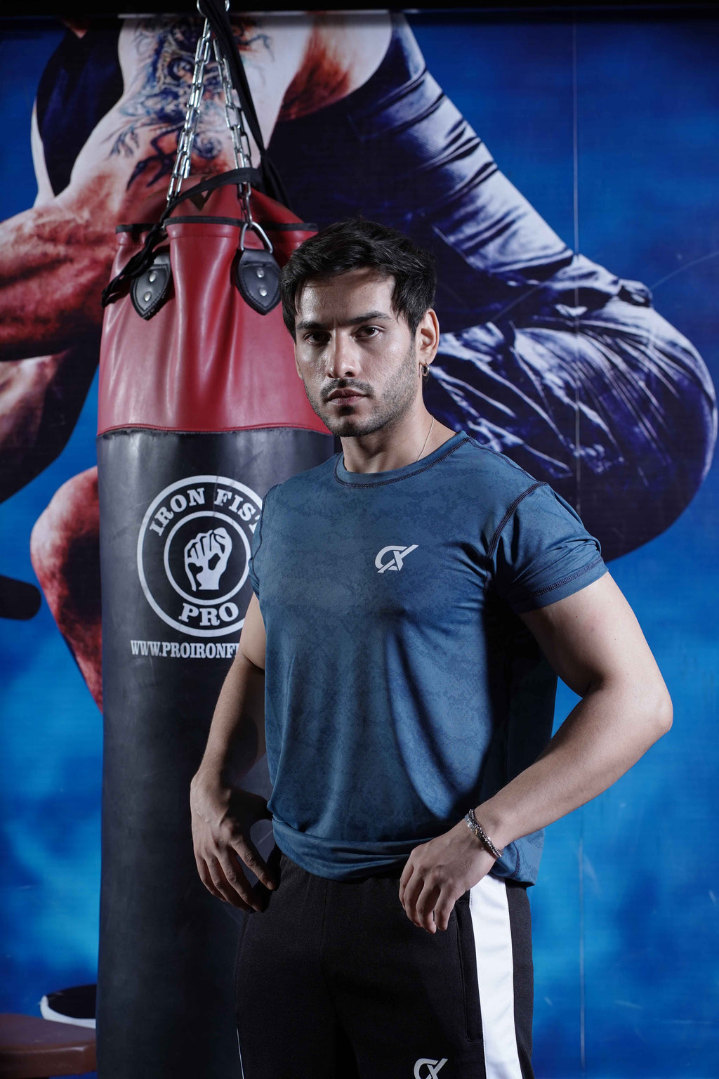 Men's Cx Raw Motion Half Sleeves T-Shirt in Blue