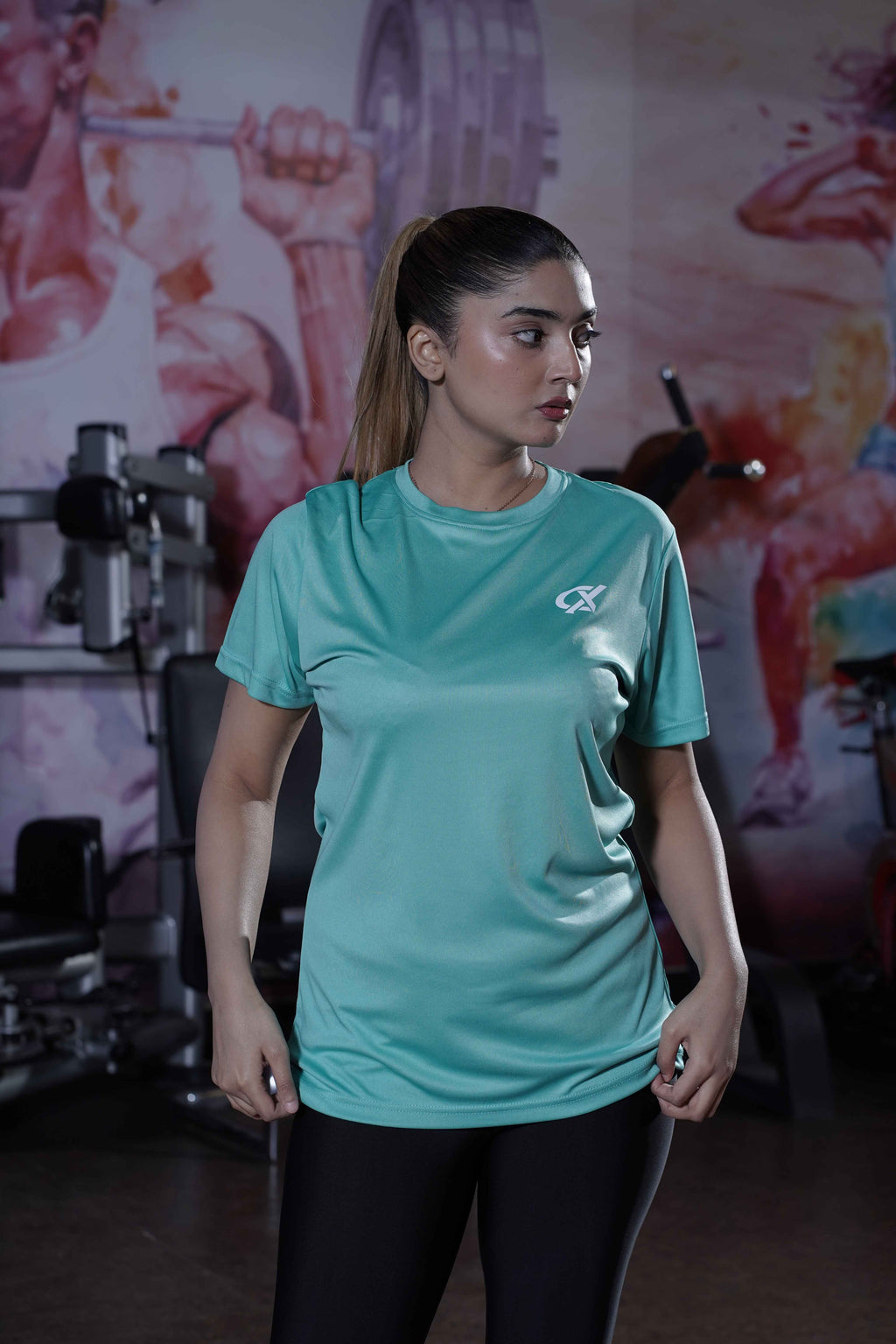 Women's Cx Heat Shift Half Sleeves T-Shirt in Sea Green