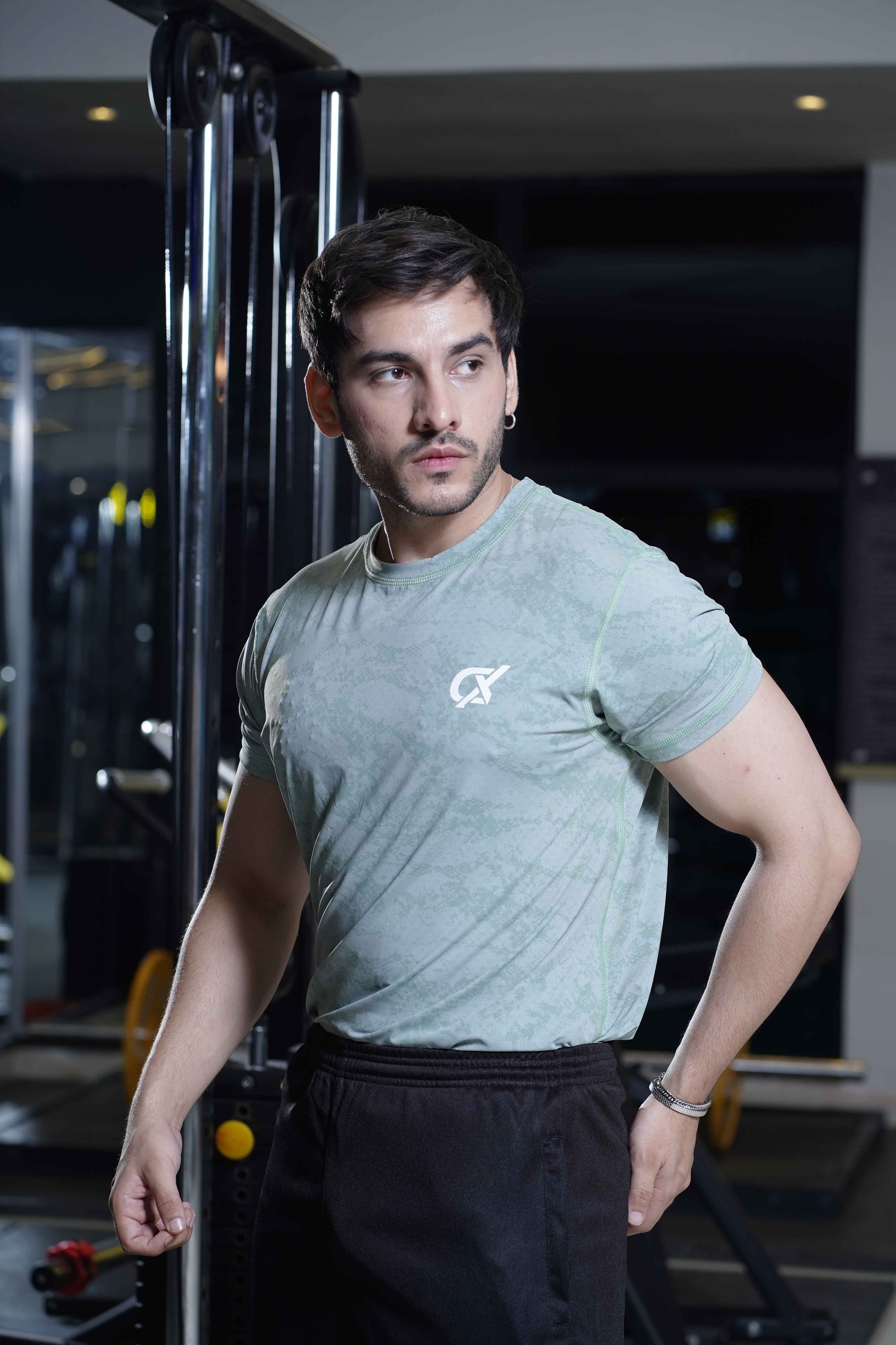 Men's Cx Raw Motion Half Sleeves T-Shirt in Black